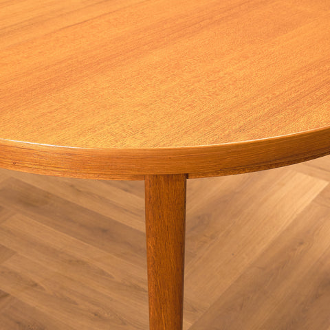 Danish round dining table in teak