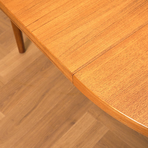 Danish round dining table in teak