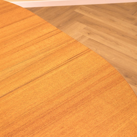 Danish round dining table in teak