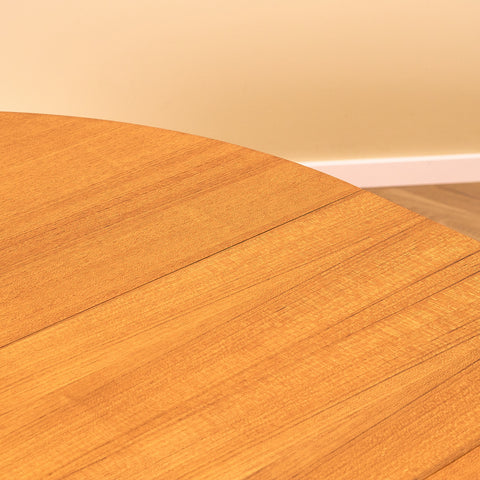 Danish round dining table in teak
