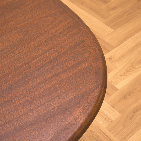 Danish oval dining table in mahogany
