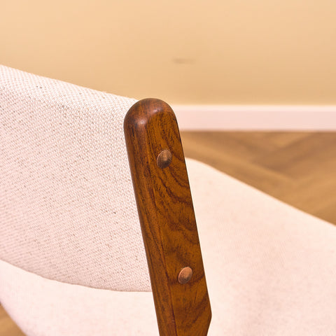 Danish set of 6 dining chairs in solid Santos rosewood by Erik Buch