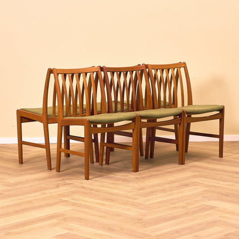 Danish dining chairs in teak