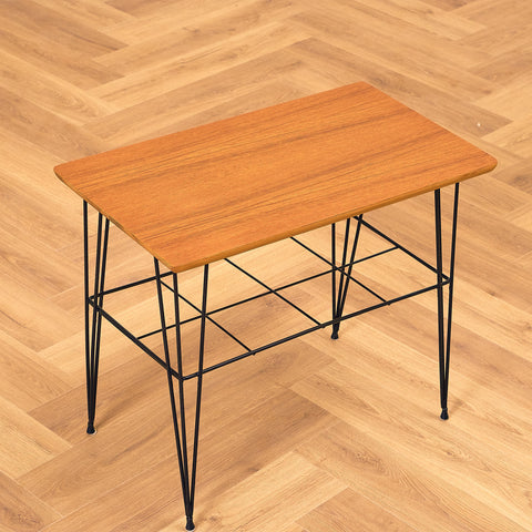 Swedish side table in teak