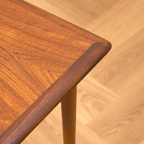 Swedish side table in teak and beech