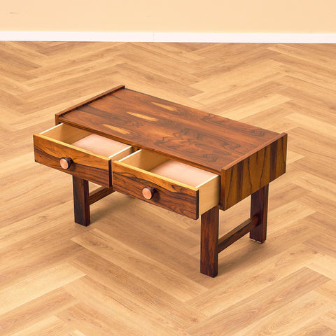 Swedish side table in Santos rosewood by Glas & Trä