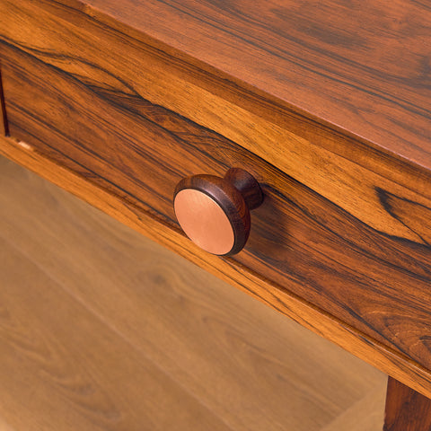 Swedish side table in Santos rosewood by Glas & Trä