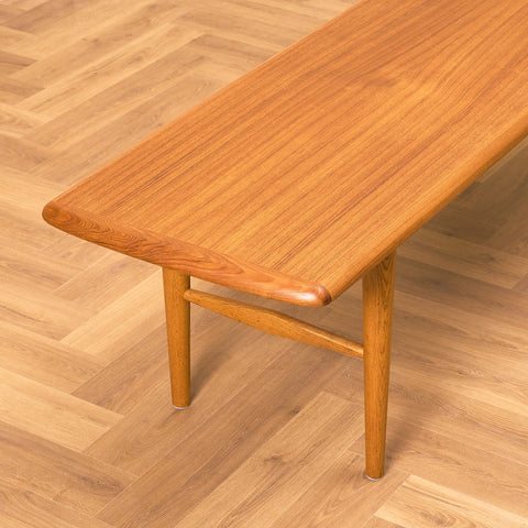 Swedish coffee table in teak and oak