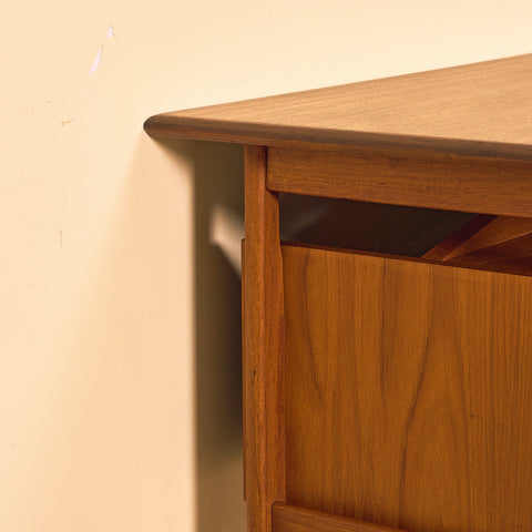 Danish writing desk in teak by Gunnar Nielsen Tibergaard