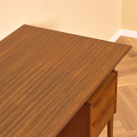 Danish writing desk in teak by Gunnar Nielsen Tibergaard