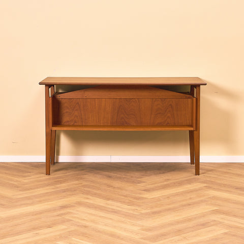 Danish writing desk in teak by Gunnar Nielsen Tibergaard