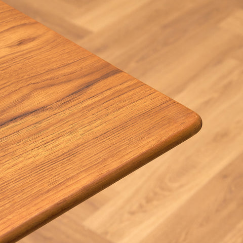 Danish rectangular dining table in teak and oak