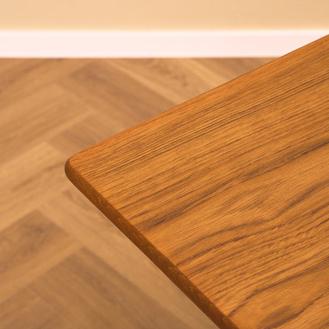 Danish rectangular dining table in teak and oak
