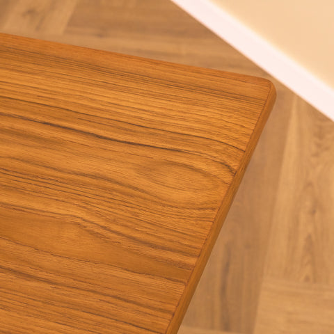 Danish rectangular dining table in teak and oak