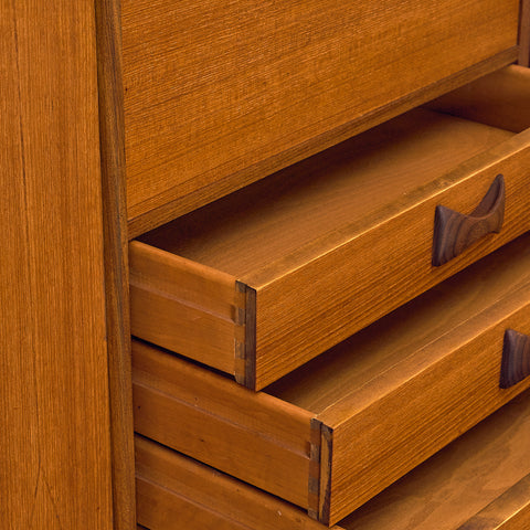 Swedish highboard in teak 'Rosetto' series, by Svante Skogh for ABRA-möbler, Smålands Taberg