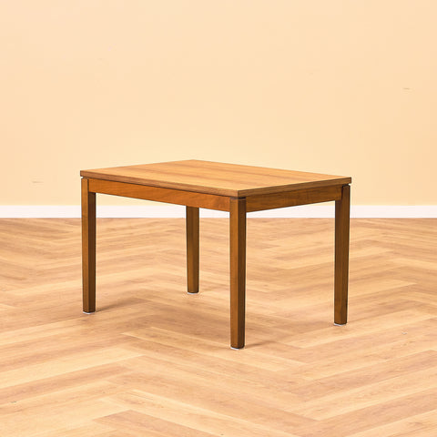 Swedish side table in teak and beech