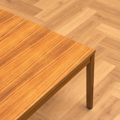 Swedish side table in teak and beech