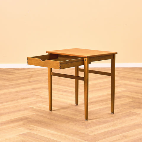 Swedish bedside table in teak and beech