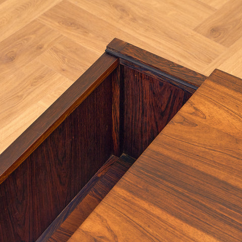 Danish side table in Santos rosewood