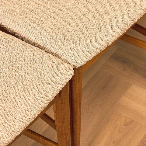 Swedish dining chairs in walnut by Karl Erik Ekselius