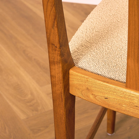 Swedish dining chairs in walnut by Karl Erik Ekselius