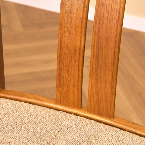 Swedish dining chairs in walnut by Karl Erik Ekselius
