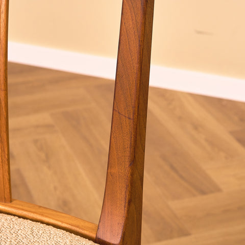 Swedish dining chairs in walnut by Karl Erik Ekselius