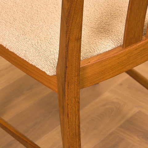 Swedish dining chairs in walnut by Karl Erik Ekselius