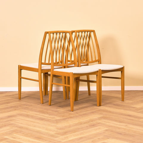 Swedish dining chairs in beech