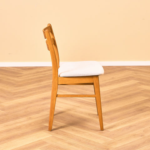 Danish dining chairs in teak and beech by Findahl