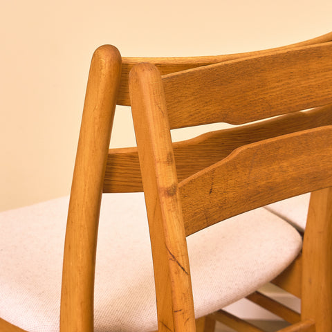 Danish dining chairs in teak and beech by Findahl