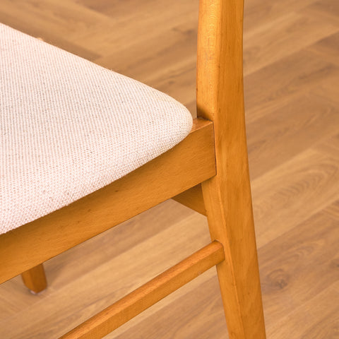 Danish dining chairs in teak and beech by Findahl