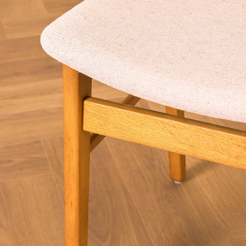 Danish dining chairs in teak and beech by Findahl