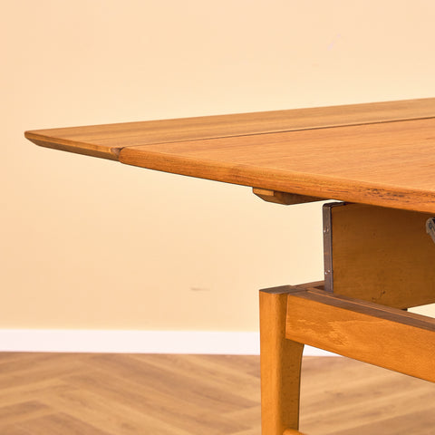 Swedish coffee table in teak & beech by Emmaboda Möbelfabrik