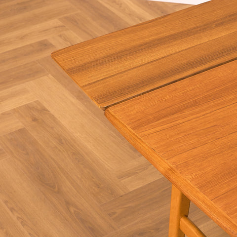 Swedish coffee table in teak & beech by Emmaboda Möbelfabrik