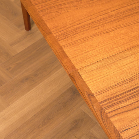 Danish round dining table in teak