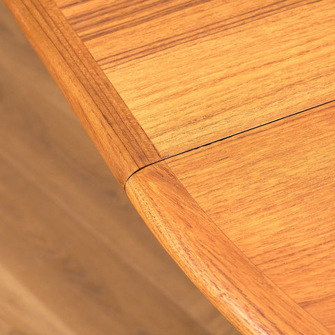 Danish round dining table in teak