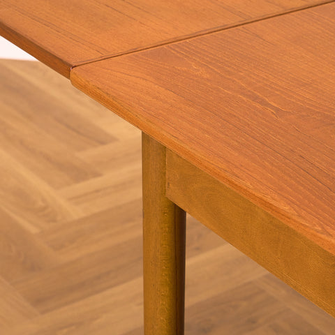 Swedish dining table in teak and beech