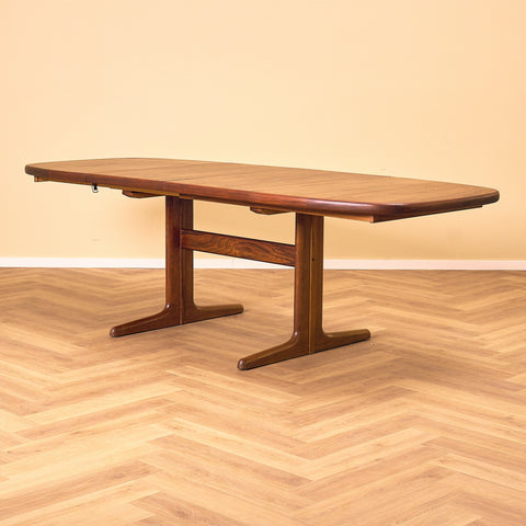 Danish oval dining table in Santos rosewood