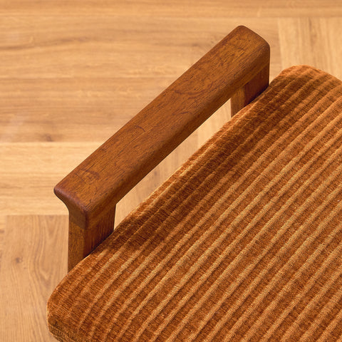 Swedish armchair and stool in teak by Kock Möbler AB, Malmö