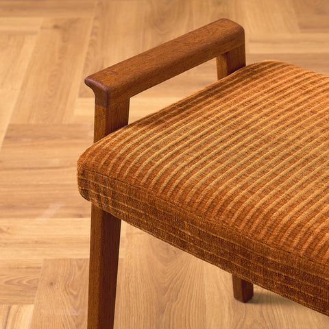 Swedish armchair and stool in teak by Kock Möbler AB, Malmö
