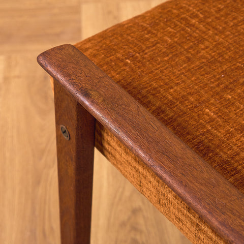 Swedish armchair and stool in teak by Kock Möbler AB, Malmö