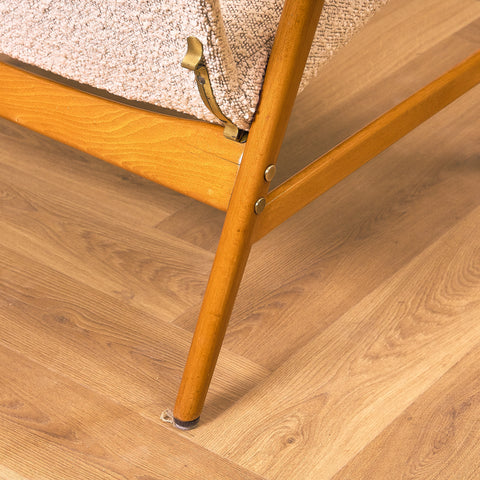 Swedish armchair in solid beech wood by Alf Svensson for Bra Bohag, model "Contour"
