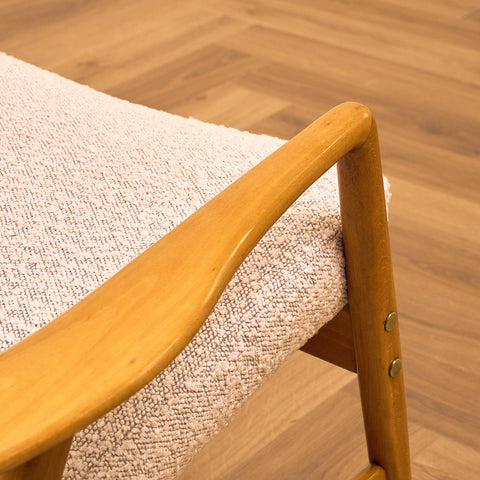 Swedish armchair in solid beech wood by Alf Svensson for Bra Bohag, model "Contour"