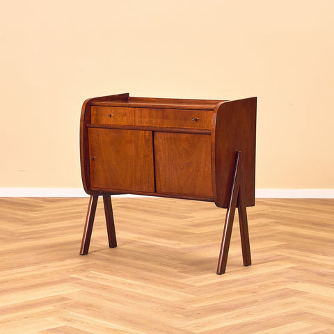 Swedish side table in stained teak