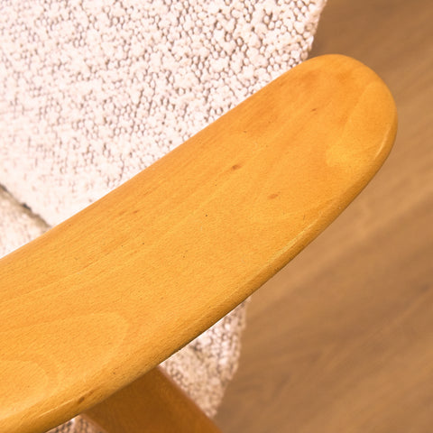 Swedish armchair in solid beech wood by Alf Svensson for Bra Bohag, model "Contour"