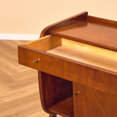 Swedish side table in stained teak
