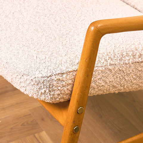 Swedish armchair in solid beech wood by Alf Svensson for Bra Bohag, model "Contour"