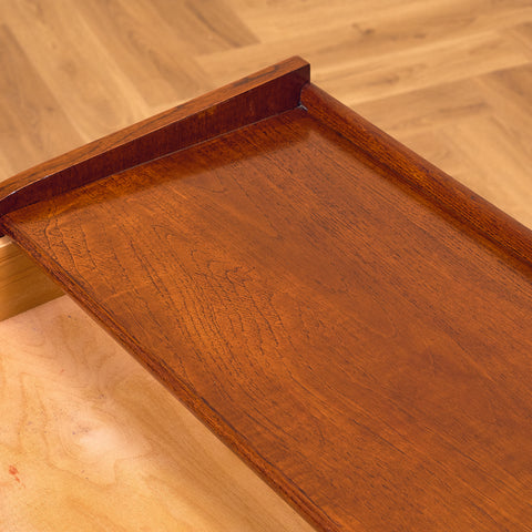 Swedish side table in stained teak