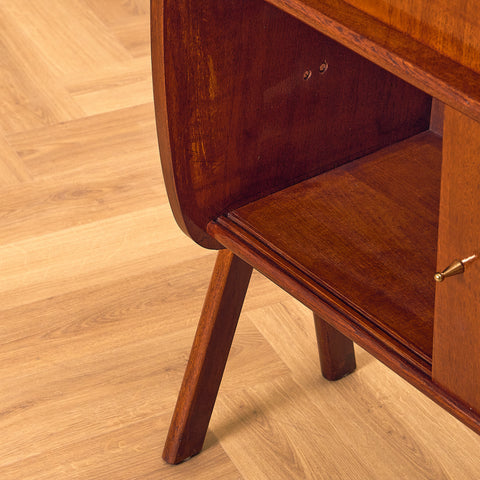 Swedish side table in stained teak